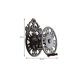 Aubry Gaspard Enrouleur de tuyau mural en fonte.