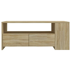 Avis Maison Chic Table basse,Table Console Table d'appoint, Table pour salon Chêne sonoma 102x55x42 cm Bois d'ingénierie -MN76335