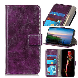 Etui en PU peau de cheval fou unique violet pour votre Apple iPhone 12 5.4 pouces