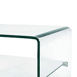 Avis vidaXL Table basse Clair 50x45x33 cm Verre trempé