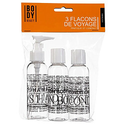 Acheter Set de 3 Flacons de Voyage Transparent