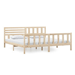 Maison Chic Lit adulte - Lit simple Cadre de lit,Structure du lit Contemporain Bois massif 200x200 cm -MN96381