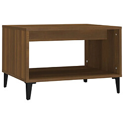 vidaXL Table basse Chêne marron 60x50x40 cm Bois d'ingénierie