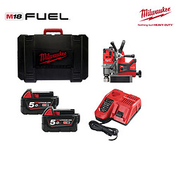 Perceuse magnétique MILWAUKEE FUEL M18 FMDP-502C - 2 batteries 18V 5.0 Ah - 1 chargeur M12-18FC 4933451012