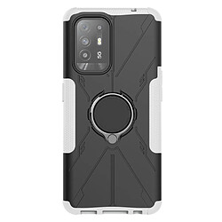 Coque en TPU anti-chute, antichoc avec béquille pour votre Oppo Reno5 Z/F9 (F9 Pro) - blanc