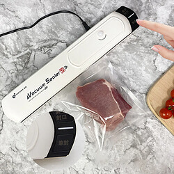 Universal Machine d'étanchéité sous vide pour les aliments 220V Automatic Commercial Home Cuisine Machine d'emballage sous vide pour les aliments Outil d'emballage sous vide portable(blanche)