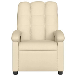 Acheter Maison Chic Fauteuil de massage inclinable,Fauteuil luxe de relaxation Crème Tissu -MN42889