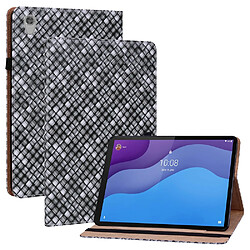 Etui en PU texture tissée multicolore avec support noir pour votre Lenovo Tab M10 HD Gen 2 TB-X306X/TB-X306F