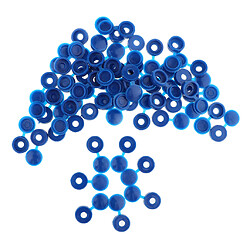 Capuchons à vis à pression 50pcs Bleu pas cher