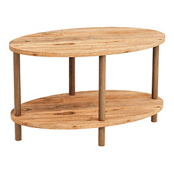 Helloshop26 Table basse ovale 43 x 70 x 44 cm effet bois 03_0008479