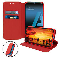 Avizar Housse Samsung Galaxy A40 Étui Folio Portefeuille Fonction Support rouge