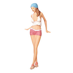 Acheter 1:64 Figure Personnage Féminin Poupée Paysage Train Chemin De Fer Modèle Décor Style D