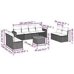 Avis Maison Chic Salon de jardin 9 pcs avec coussins | Ensemble de Table et chaises | Mobilier d'Extérieur noir résine tressée -GKD39145