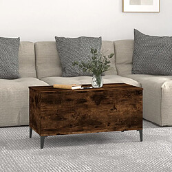 Avis Maison Chic Tabls basse,Table Console pour salon Chêne fumé 90x44,5x45 cm Bois d'ingénierie -MN27405