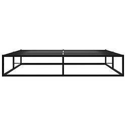 Avis vidaXL Cadre de lit sans matelas noir métal 180x200 cm