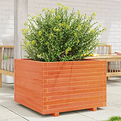 vidaXL Jardinière cire marron 70x70x49,5 cm bois de pin massif