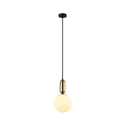 Luminaire Center Suspension Aldeva Verre,Acier Antique Bronze