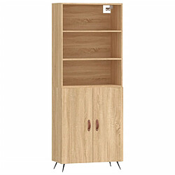 vidaXL Buffet haut Chêne sonoma 69,5x34x180 cm Bois d'ingénierie