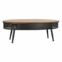 Table Basse DKD Home Decor Marron Noir Métal Sapin 120 x 58 x 42 cm pas cher