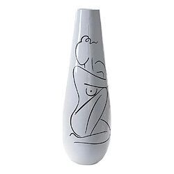 Vase DKD Home Decor Abstrait Blanc Résine Moderne (31.5 x 31.5 x 95.5 cm)