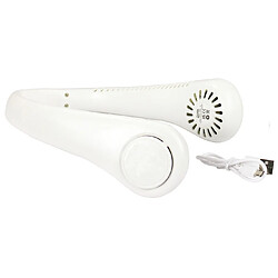 Ventilateur de cou Portable Refroidisseur d'air Rechargeable à 3 Vitesses Suspendu Tour de cou Paresseux USB