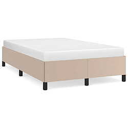 Maison Chic Lit adulte - Lit simple Cadre de lit,Structure du lit Contemporain Cappuccino 120x200 cm Similicuir -MN71669