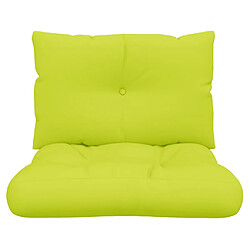 Acheter vidaXL Coussins de palette lot de 2 vert vif tissu