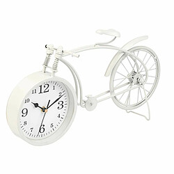 Gift Decor Horloge de table Bicyclette Blanc Métal 38 x 20 x 4 cm (4 Unités)