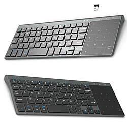 Universal Mini-clavier tactile sans fil 2.4G 59 touches avec pavé tactile pour PC ordinateur bureau