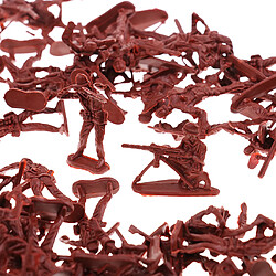 Acheter 120 pièces soldat en plastique figurines de l'armée 4cm pour le modèle de scène de sable de l'armée marron