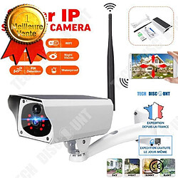 Tech Discount TD® Caméra de surveillance HD 1080P connectées Solaire WiFi Télécommande étanche angle d'inclinaison réglable avec un détecteur de m