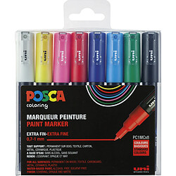 POSCA Marqueur à pigment PC-1MC, étui de 8 ()