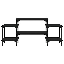 Acheter vidaXL Meuble TV noir 117x35x52 cm bois d'ingénierie