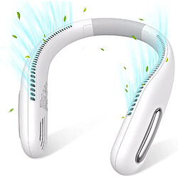 Ventilateur de Cou Rechargeable USB Portable (Blanc)