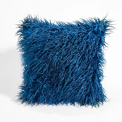 Wewoo Coussin de voyage Velvet Long En Peluche Couvre Couverture Populaire Carré Maison Lit Décoration Taie D'oreiller, Taille: 45 x 45 cm (Bleu Foncé)