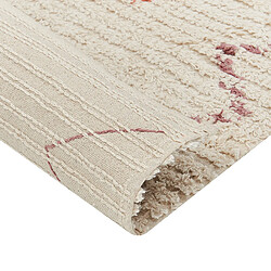 Acheter Beliani Tapis en coton 140 x 200 cm beige GUWAHATI