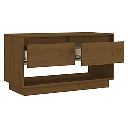 Avis vidaXL Meuble TV Marron miel 74x34x40 cm Bois de pin massif