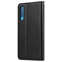 Wewoo Housse Coque Étui en cuir à rabat horizontal avec texture pour la peau Galaxy A50avec cadre photoporte-cartes et emplacements cartes noir