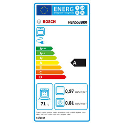 Four intégrable 71l 60cm a ecoclean inox - hba553br0 - BOSCH