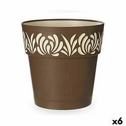 Pot auto-arrosant Stefanplast Gaia Marron Plastique 29 x 29 x 29 cm (6 Unités)