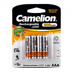 Piles Rechargeable AAA Camelion 900mAh par 4