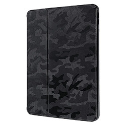 Etui en PU X-LEVEL fonction réveil/sommeil automatique, motif camouflage avec support et porte-crayon noir pour votre iPad Pro 11-pouces (2021)/(2020)/(2018)/Air (2020)