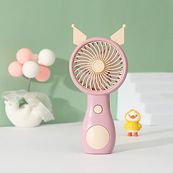 (Rose) Mini Ventilateur De Dessin Animé De Charge d'Alimentation Usb Portable Adapté Au Dortoir Des Étudiants Utilisant