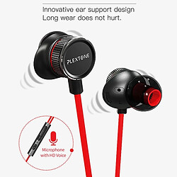 Wewoo Ecouteurs Casque de jeu 3,5 mm avec microphone Stéréo magnétique câblé dans l'oreille micro (rouge)