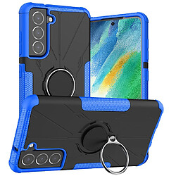 Coque en TPU anti-chute avec béquille pour votre Samsung Galaxy S21 FE 5G - bleu