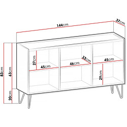 Avis palozi home Buffet Karine - 3 portes - Noir