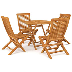 Maison Chic Salon de jardin 5 pcs - Table et chaises d'extérieur - Mobilier/Meubles de jardin Moderne Bois de teck massif -MN22812