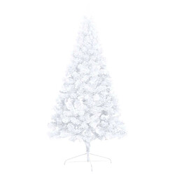 Acheter vidaXL Demi-arbre de Noël artificiel pré-éclairé et boules blanc 180cm