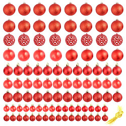 vidaXL Ensemble de boules de Noël 100 pcs 3/4/6 cm Rouge