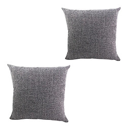 Set 2 housse de coussin taie d'oreiller en lin coton jeté taille décor de voiture gris